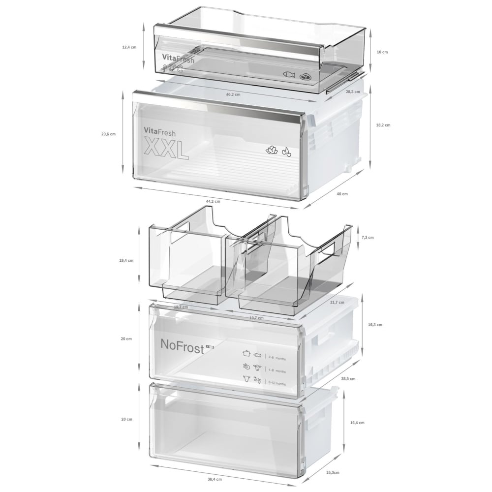 800 Series Freestanding Bottom Freezer Refrigerator, 24", Brushed steel anti-fingerprint B24CB80ESS