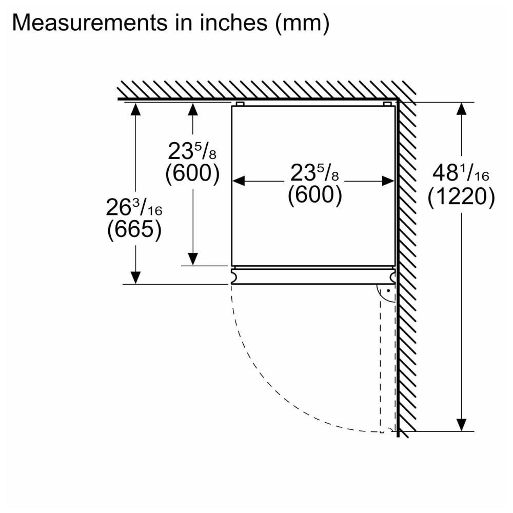 800 Series Freestanding Bottom Freezer Refrigerator, 24", Brushed steel anti-fingerprint B24CB80ESS
