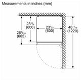 Bosch 800 Series B24CB80ESS Bottom Freezer Refrigerator, Counter Depth, Ice Dispenser (Freezer Located), ENERGY STAR Certified, 14.1 cu. ft. Capacity, Water Dispenser (Interior), Stainless Steel colour