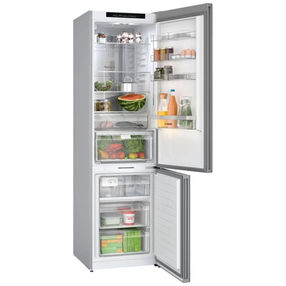 Bosch 800 Series B24CB80ESW Bottom Freezer Refrigerator, 24 inch Width, ENERGY STAR Certified, Counter Depth, 12 cu. ft. Capacity, Water Dispenser (Interior), Ice Dispenser (Freezer Located), White colour