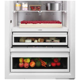 Bosch Benchmark Series B30IB100SP Bottom Freezer Built In Refrigerator, 30 inch Width, Counter Depth, Custom Panel Ready, 16.5 cu. ft. Capacity, Water Dispenser (Interior), Ice Dispenser (Freezer Located), ENERGY STAR Certified, Panel Ready