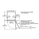 Bosch Benchmark Series B30IR905SP Built In Column Refrigerator, 30 inch Width, Counter Depth, Custom Panel Ready, 16.8 cu. ft. Capacity, ENERGY STAR Certified, Panel Ready, Home Connect™, MultiAirFlow™, Optiflex® Hinge flat hinge