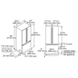 Bosch Benchmark Series B36BT935NS French Door Built In Refrigerator, 36 inch Width, Counter Depth, 19.4 cu. ft. Capacity, Ice Dispenser (Freezer Located), ENERGY STAR Certified, Stainless Steel colour