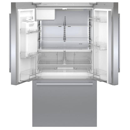 500 Series, French Door Bottom Mount, 36'', Brushed steel anti-fingerprint B36CD50SNS