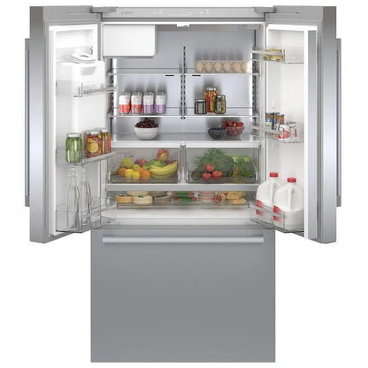 500 Series, French Door Bottom Mount, 36'', Brushed steel anti-fingerprint B36CD50SNS