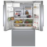 Bosch 500 Series B36CD50SNS Counter Depth French Door Refrigerator, 36 inch Width, 20.8 cu. ft. Capacity, Counter Depth, Water Dispenser (Exterior), Ice Dispenser (Thru Door), ENERGY STAR Certified, Stainless Steel colour