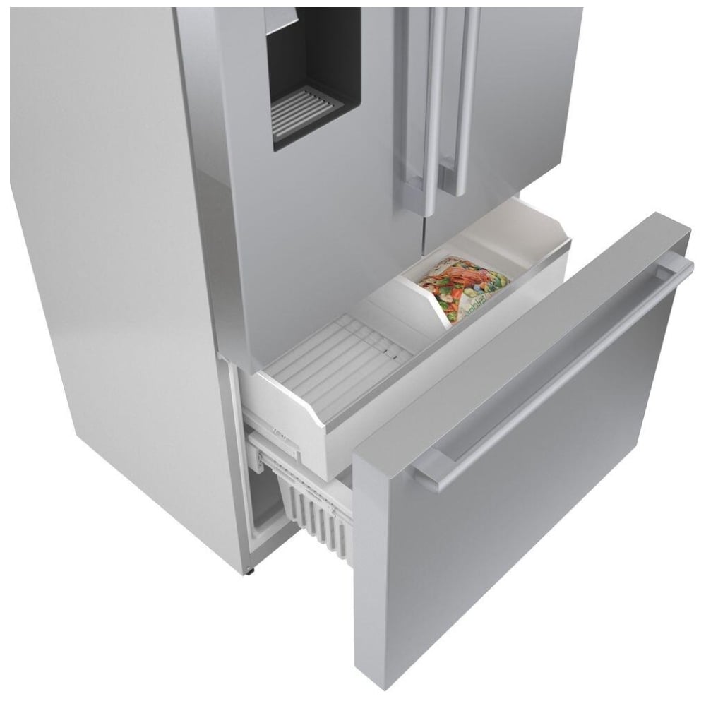 500 Series, French Door Bottom Mount, 36'', Brushed steel anti-fingerprint B36CD50SNS