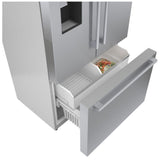 Bosch 500 Series B36CD50SNS Counter Depth French Door Refrigerator, 36 inch Width, 20.8 cu. ft. Capacity, Counter Depth, Water Dispenser (Exterior), Ice Dispenser (Thru Door), ENERGY STAR Certified, Stainless Steel colour