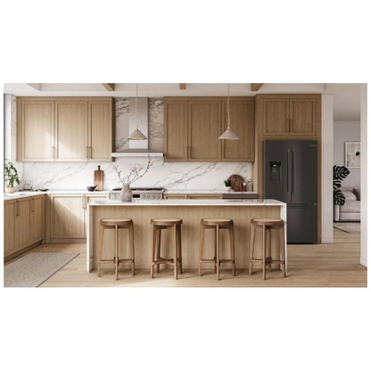 Bosch B36CD52SNB French Door Refrigerator, 36 inch Width, ENERGY STAR Certified, Counter Depth, 21.6 cu. ft. Capacity, Water Dispenser (Exterior), Ice Dispenser (Thru Door), Black Stainless Steel colour