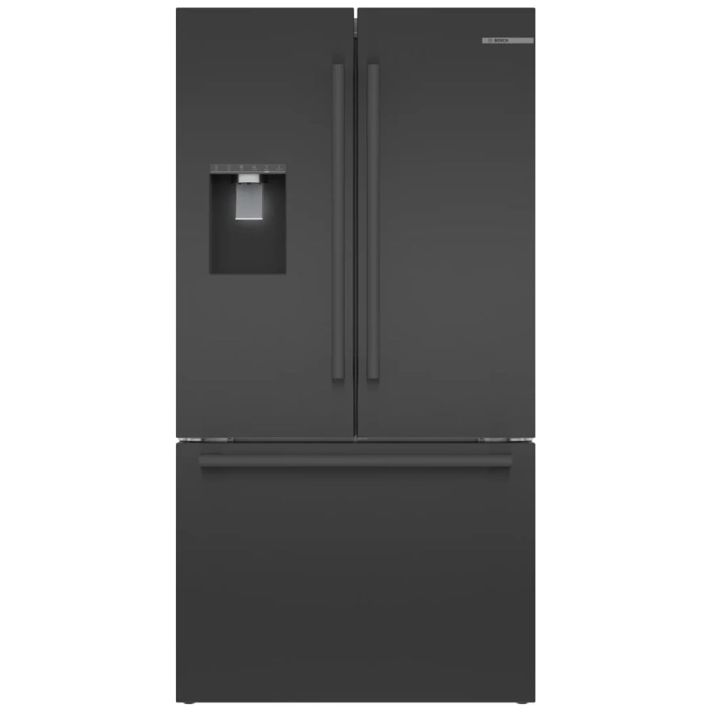 Bosch B36CD52SNB French Door Refrigerator, 36 inch Width, ENERGY STAR Certified, Counter Depth, 21.6 cu. ft. Capacity, Water Dispenser (Exterior), Ice Dispenser (Thru Door), Black Stainless Steel colour