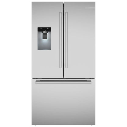 Bosch B36CD52SNS French Door Refrigerator, 36 inch Width, ENERGY STAR Certified, Counter Depth, 21.6 cu. ft. Capacity, Water Dispenser (Exterior), Ice Dispenser (Thru Door), Black Stainless Steel colour