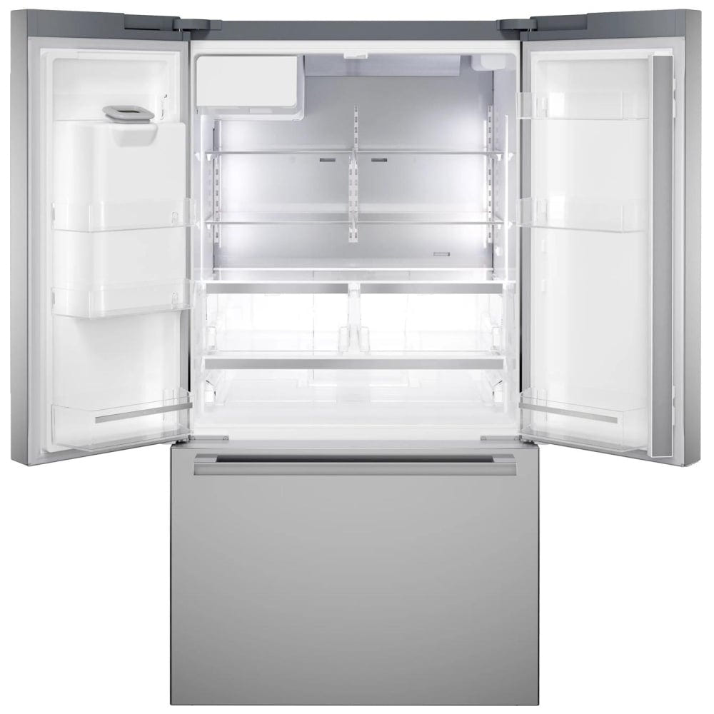 Bosch B36CD52SNS French Door Refrigerator, 36 inch Width, ENERGY STAR Certified, Counter Depth, 21.6 cu. ft. Capacity, Water Dispenser (Exterior), Ice Dispenser (Thru Door), Black Stainless Steel colour