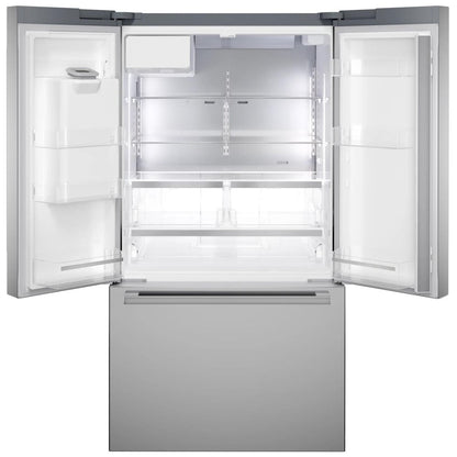 Bosch B36CD52SNS French Door Refrigerator, 36 inch Width, ENERGY STAR Certified, Counter Depth, 21.6 cu. ft. Capacity, Water Dispenser (Exterior), Ice Dispenser (Thru Door), Black Stainless Steel colour