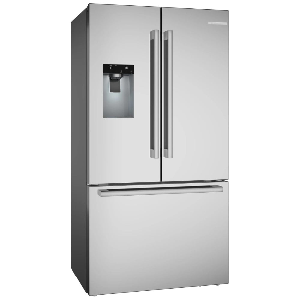 Bosch B36CD52SNS French Door Refrigerator, 36 inch Width, ENERGY STAR Certified, Counter Depth, 21.6 cu. ft. Capacity, Water Dispenser (Exterior), Ice Dispenser (Thru Door), Black Stainless Steel colour