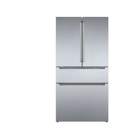 800 Series French Door Bottom Mount, 36", Brushed steel anti-fingerprint B36CL80ENS