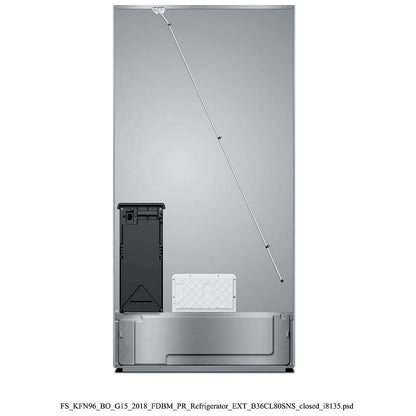 800 Series, French Door Bottom Mount, 36'', Brushed steel anti-fingerprint B36CL80ENS