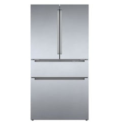 Bosch 800 Series B36CL80ENS French Door Refrigerator, 36 inch Width, 21 cu. ft. Capacity, Counter Depth, Water Dispenser (Interior), Ice Dispenser (Freezer Located), ENERGY STAR Certified, Stainless Steel colour