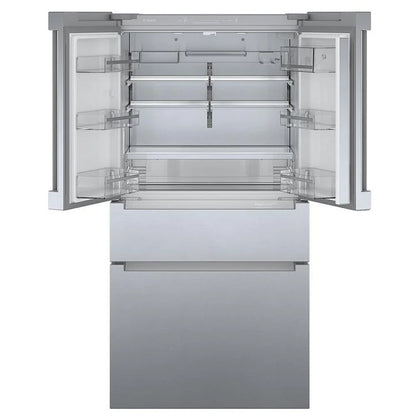 800 Series, French Door Bottom Mount, 36'', Brushed steel anti-fingerprint B36CL80ENS