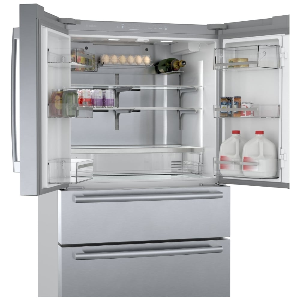 800 Series French Door Bottom Mount, 36", Brushed steel anti-fingerprint B36CL80SNS