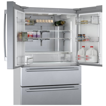 800 Series French Door Bottom Mount, 36", Brushed steel anti-fingerprint B36CL80SNS