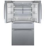 Bosch 800 Series B36CL80SNS French Door Refrigerator, 36 inch Width, 21 cu. ft. Capacity, Counter Depth, Water Dispenser (Interior), Ice Dispenser (Freezer Located), ENERGY STAR Certified, Stainless Steel colour