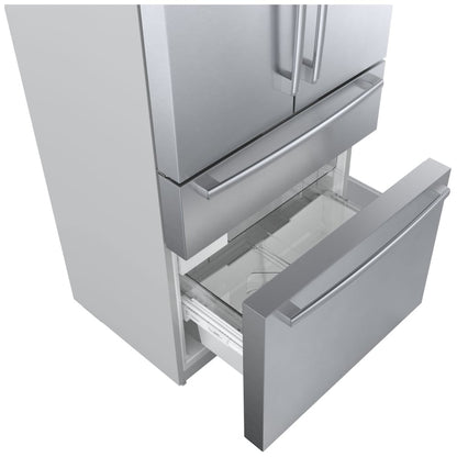 800 Series French Door Bottom Mount, 36", Brushed steel anti-fingerprint B36CL80SNS