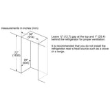 Bosch 800 Series B36CL80SNS French Door Refrigerator, 36 inch Width, 21 cu. ft. Capacity, Counter Depth, Water Dispenser (Interior), Ice Dispenser (Freezer Located), ENERGY STAR Certified, Stainless Steel colour