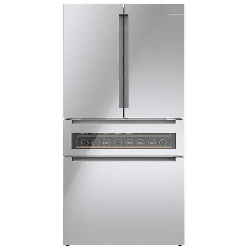 Bosch 800 Series B36CL81ENG Counter Depth French Door Refrigerator, 36 inch Width, 20.5 cu. ft. Capacity, Counter Depth, Water Dispenser (Interior), Ice Dispenser (Freezer Located), ENERGY STAR Certified, Stainless Steel colour