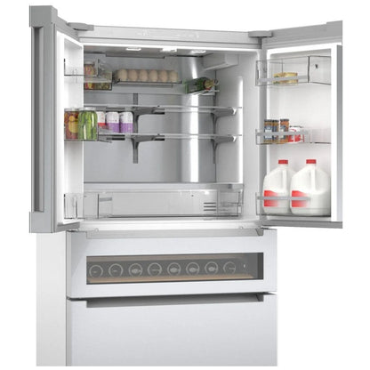 800 Series, French Door Bottom Mount Refrigerator, Glass door, 36'', Stainless Steel B36CL81ENG