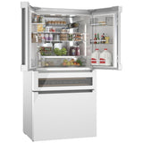 Bosch 800 Series B36CL81ENW Counter Depth French Door Refrigerator, 36 inch Width, 20.5 cu. ft. Capacity, Counter Depth, Water Dispenser (Interior), Ice Dispenser (Freezer Located), ENERGY STAR Certified, White colour