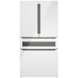 Bosch 800 Series B36CL81ENW Counter Depth French Door Refrigerator, 36 inch Width, 20.5 cu. ft. Capacity, Counter Depth, Water Dispenser (Interior), Ice Dispenser (Freezer Located), ENERGY STAR Certified, White colour