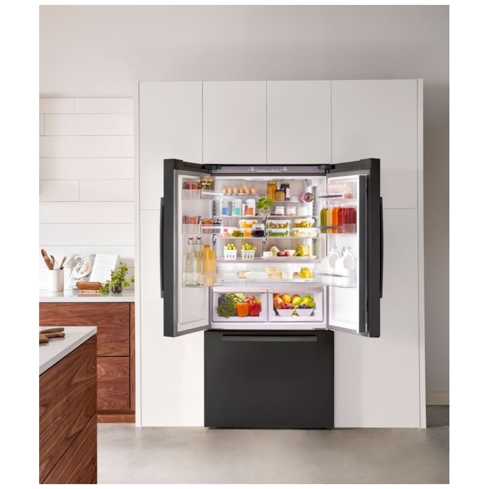 800 Series, French Door Bottom Mount, 36'', Brushed black steel anti-fingerprint B36CT80SNB