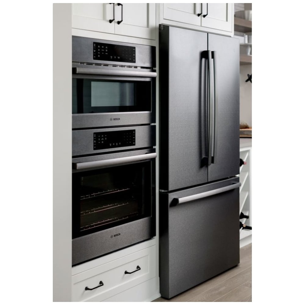 800 Series, French Door Bottom Mount, 36'', Brushed black steel anti-fingerprint B36CT80SNB