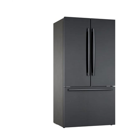 800 Series, French Door Bottom Mount, 36'', Brushed black steel anti-fingerprint B36CT80SNB