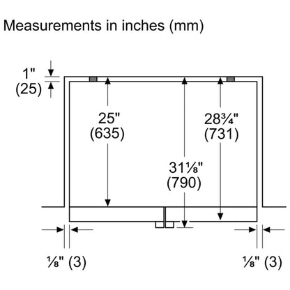 800 Series, French Door Bottom Mount, 36'', Brushed black steel anti-fingerprint B36CT80SNB