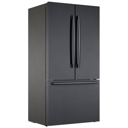 800 Series, French Door Bottom Mount, 36'', Brushed black steel anti-fingerprint B36CT80SNB