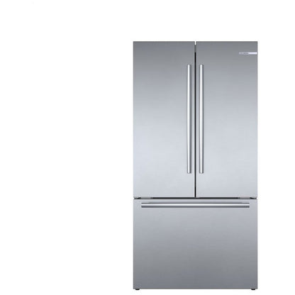 800 Series French Door Bottom Mount Refrigerator, 36", Brushed Steel Anti-Fingerprint B36CT80SNS