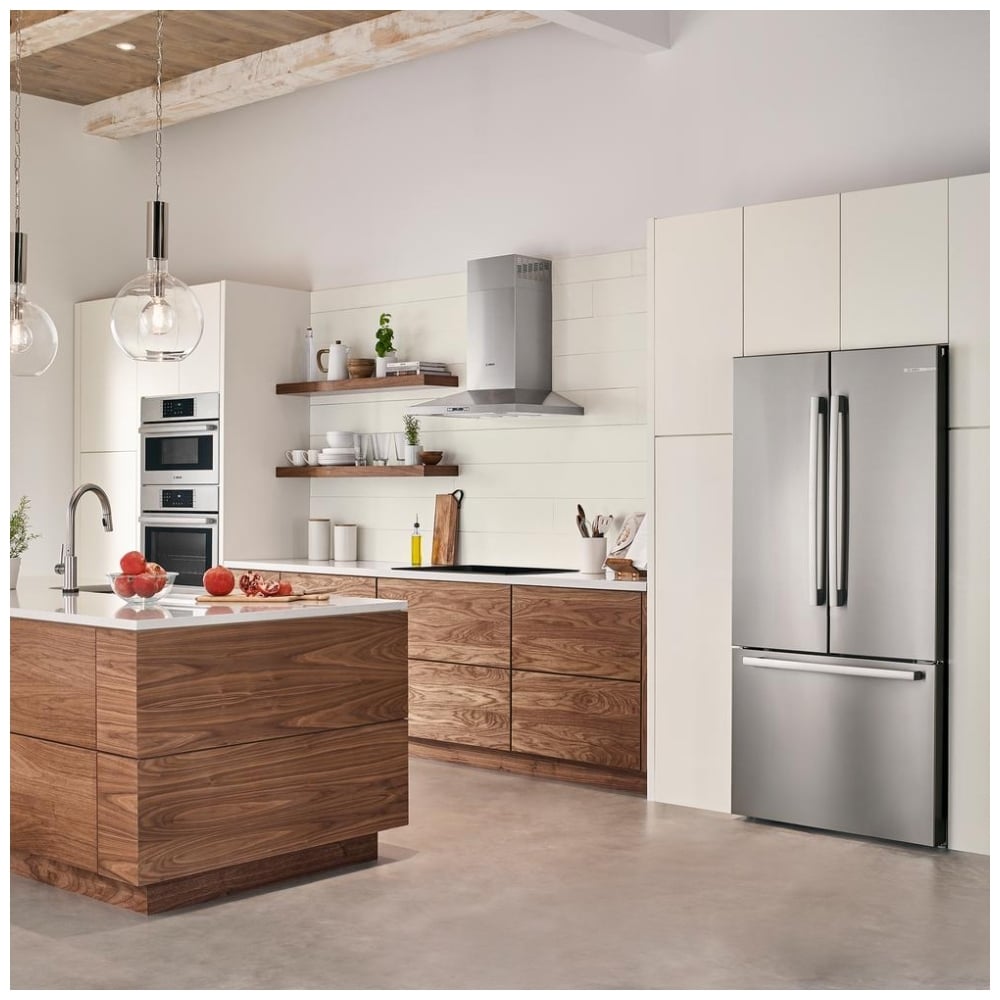 800 Series French Door Bottom Mount Refrigerator, 36", Brushed Steel Anti-Fingerprint B36CT80SNS