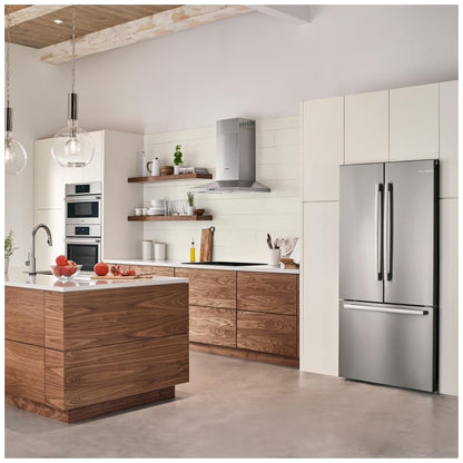 800 Series French Door Bottom Mount Refrigerator, 36", Brushed Steel Anti-Fingerprint B36CT80SNS