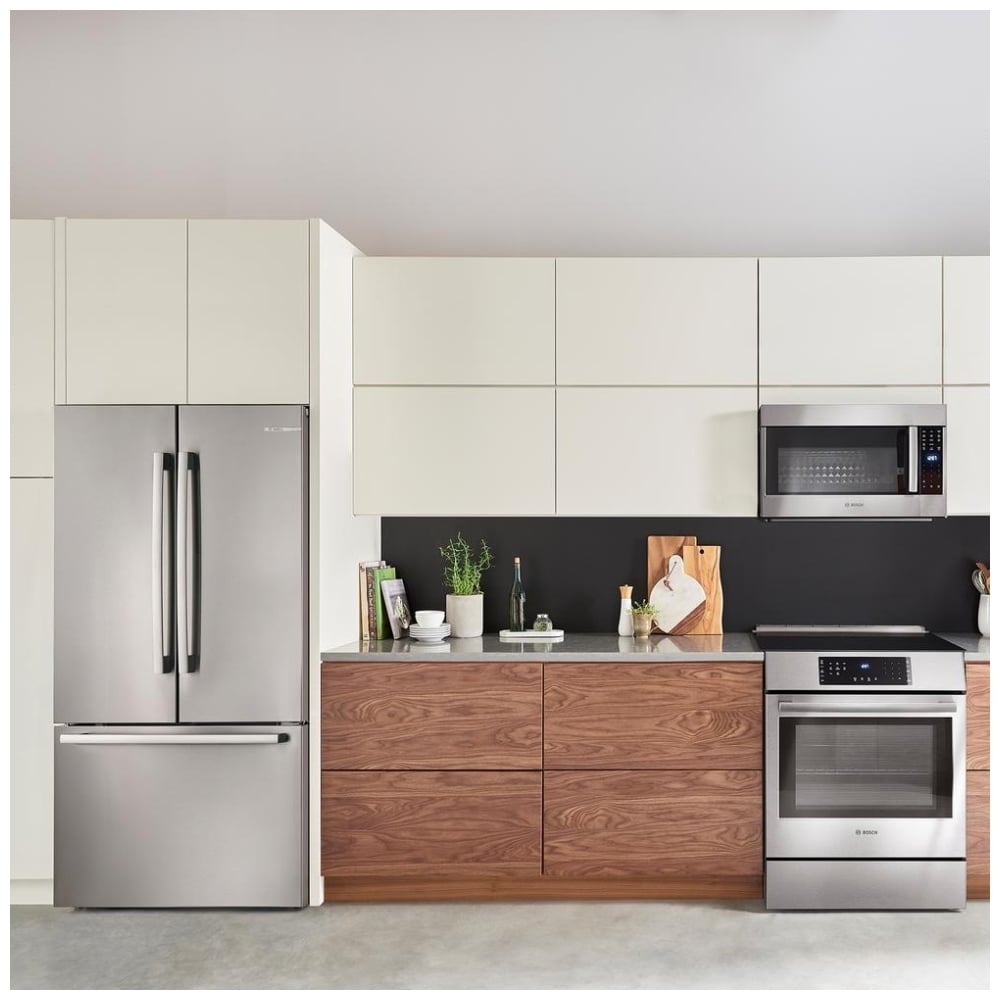 800 Series French Door Bottom Mount Refrigerator, 36", Brushed Steel Anti-Fingerprint B36CT80SNS