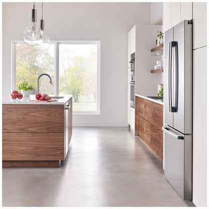 800 Series, French Door Bottom Mount, 36'', Brushed steel anti-fingerprint B36CT80SNS