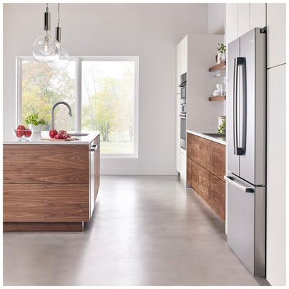 800 Series French Door Bottom Mount Refrigerator, 36", Brushed Steel Anti-Fingerprint B36CT80SNS