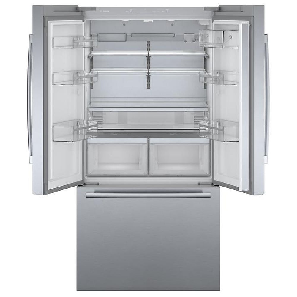 800 Series French Door Bottom Mount Refrigerator, 36", Brushed Steel Anti-Fingerprint B36CT80SNS