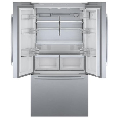 800 Series French Door Bottom Mount Refrigerator, 36", Brushed Steel Anti-Fingerprint B36CT80SNS