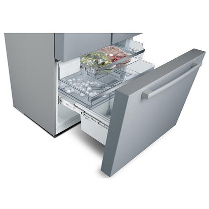 800 Series French Door Bottom Mount Refrigerator, 36", Brushed Steel Anti-Fingerprint B36CT80SNS