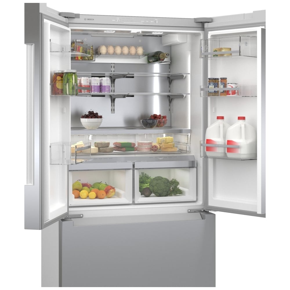 800 Series, French Door Bottom Mount, 36", Brushed steel anti-fingerprint B36CT81ENS