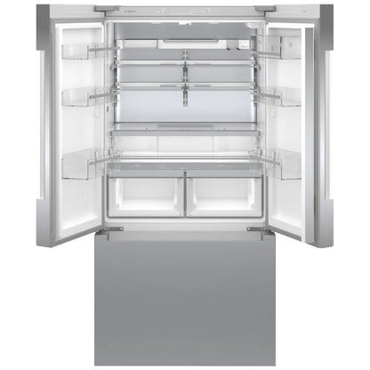 800 Series, French Door Bottom Mount, 36'', Brushed steel anti-fingerprint B36CT81ENS