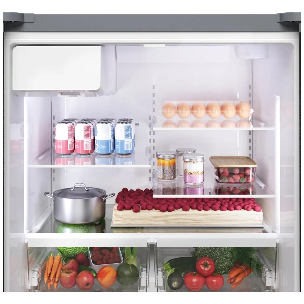 Bosch 100 Series French Door Refrigerator 36" Brushed Steel Anti-Fingerprint B36FD10ENS