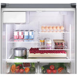 Bosch 100 Series B36FD10ENS Bottom Freezer French Door Refrigerator, 36 inch Width, 26 cu. ft. Capacity, Water Dispenser (Exterior), Ice Dispenser (Thru Door), ENERGY STAR Certified, Stainless Steel colour
