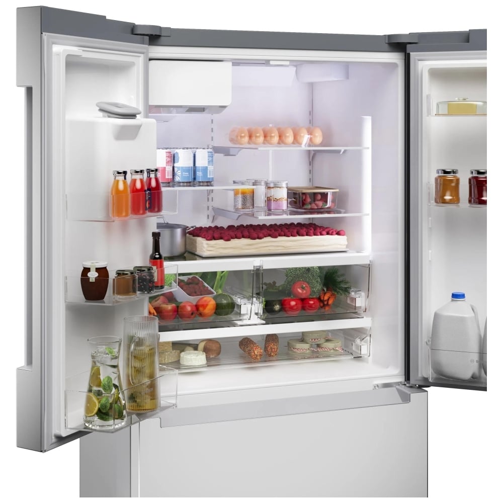 Bosch 100 Series French Door Refrigerator 36" Brushed Steel Anti-Fingerprint B36FD10ENS